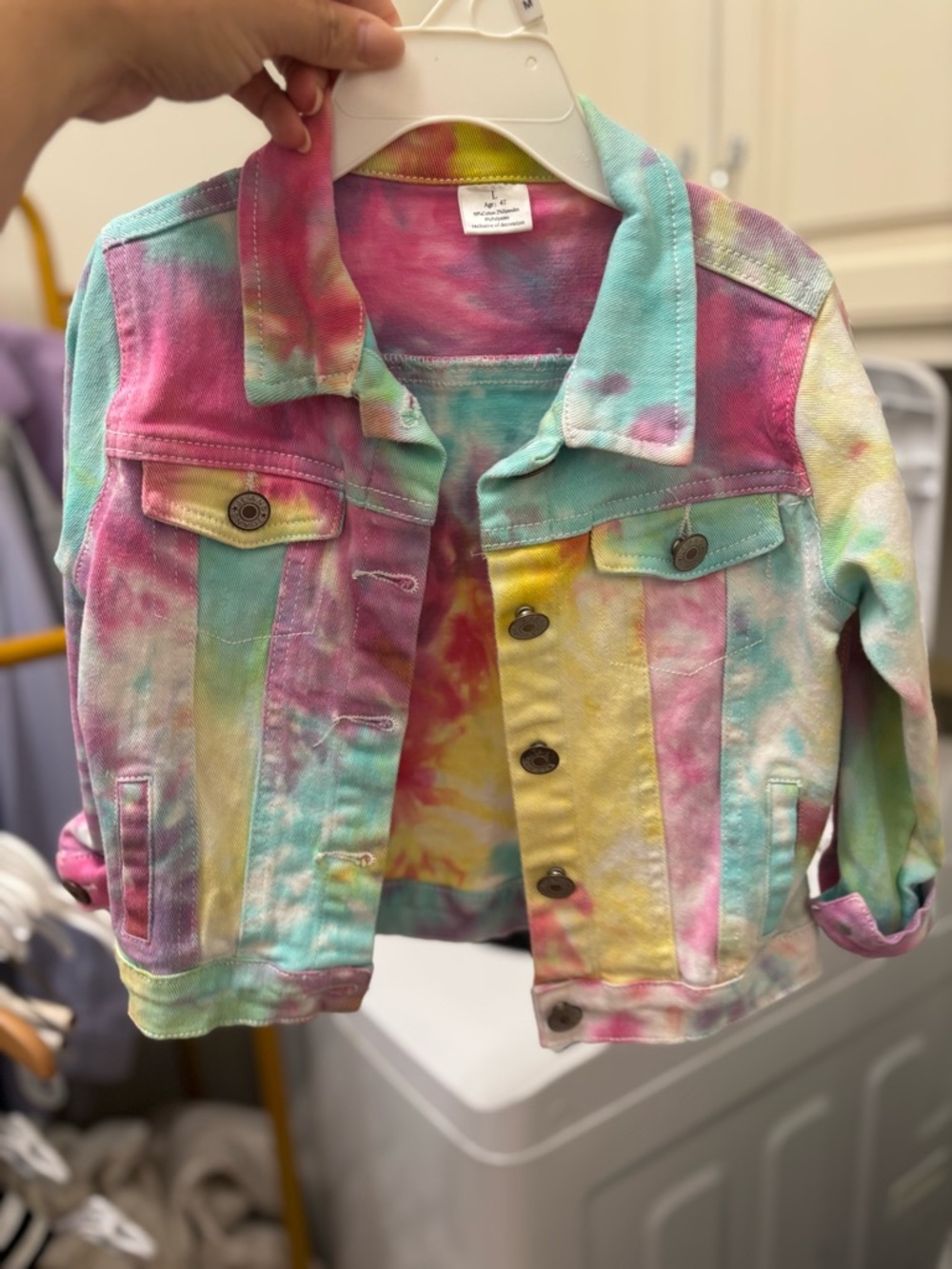 Kids Tie-Dye Denim Jacket - Multicolor 4T